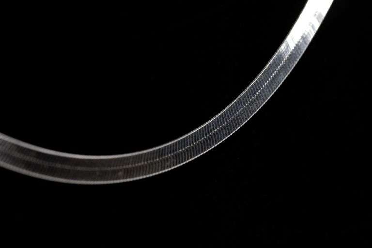 Sterling Silver Flexible Herringbone Necklace 5.5mm Solid 925 Italian Chain 18"