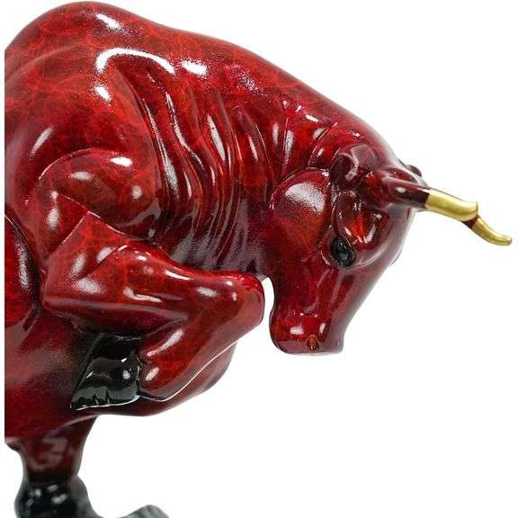 Bronze Charging Bull Solid Metal