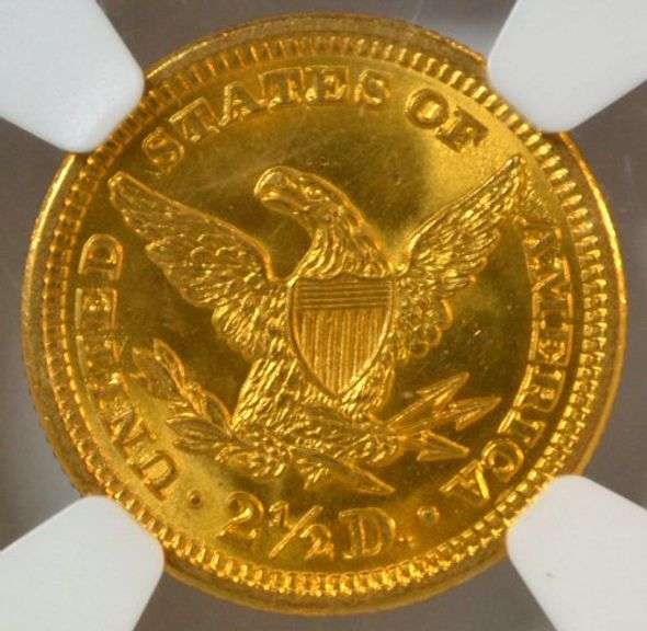 Shimmering Gem BU 1907 US $2.50 Liberty Gold Piece. NGC MS65