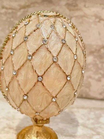 Royal Fabergé Emerald Green 24K Gold with Austrian Crystals