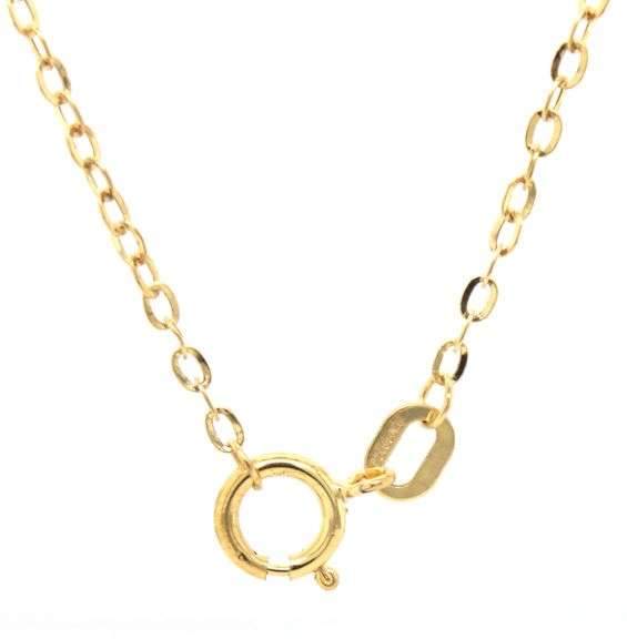 14kt Yellow gold cable chain necklace