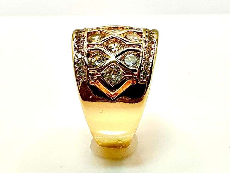 Impressive 14 Kt. Yellow Gold Plate 2.75 Ctw Simulated Diamond Ring