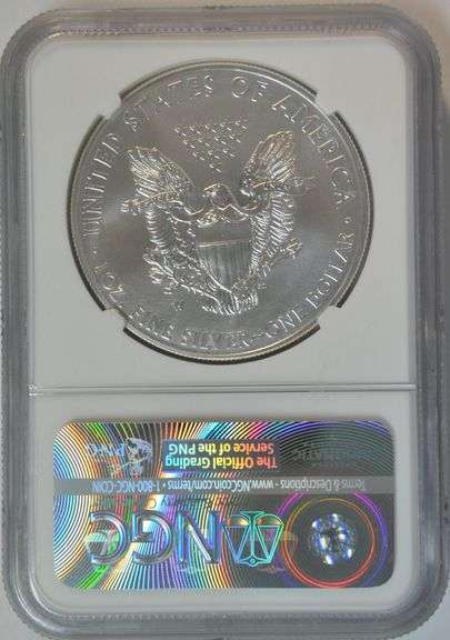 Scarcer Flawless 2015-W Burnished Silver Eagle. Chicago ANA NGC MS70