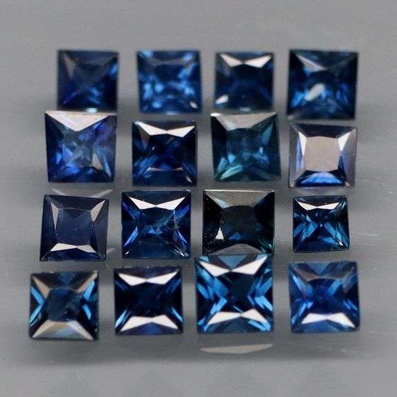 Premium luster 1.72ct navy blue Sapphire set! Heated only!