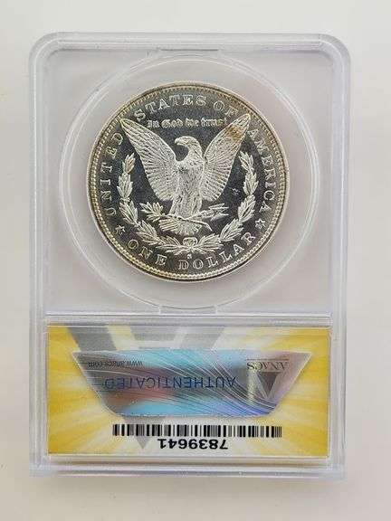 1881-S Morgan Silver Dollar, ANACS MS63