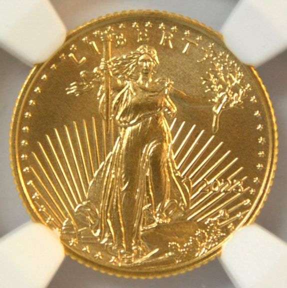 Perfect Signed NGC MS70 graded 2022 $5 Gold Eagle