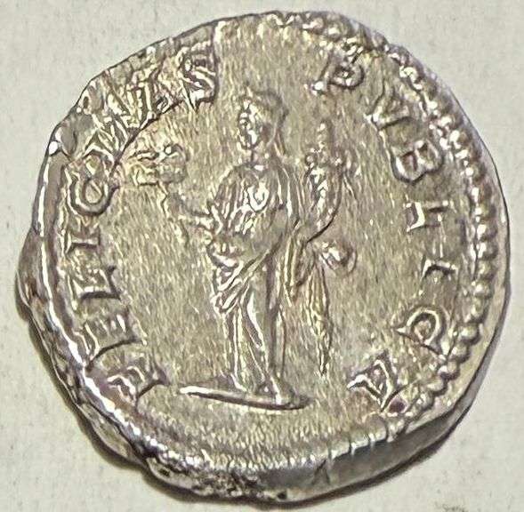 Roman Empire Geta 209-212 AD Denarius