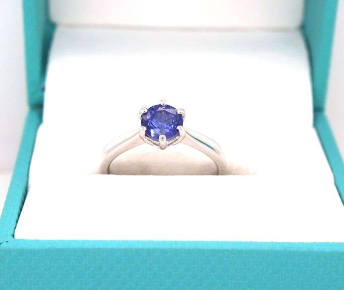 Darling 1.24CTS Round Brilliant Cut Tanzanite Ring in Sterling Silver