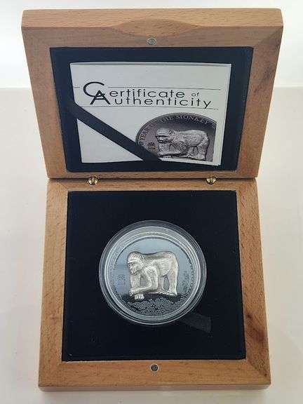 2016 Bank Of Mongolia - Year of the Monkey Silver Coin