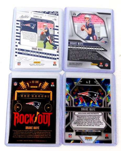 4 Drake Maye Panini Rookie Football Cards