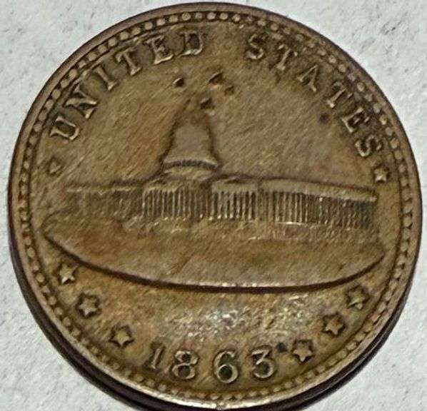 Army & Navy/ Old US Capitol Civil War Token