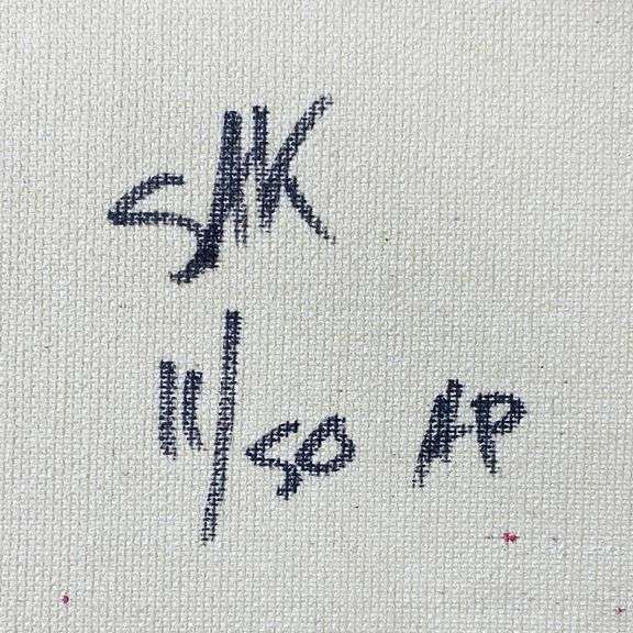 "Jesus and the Angel" by Steve Kaufman (1960-2010)