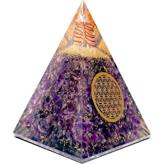Amethyst Orgone Pyramid Energy Generator