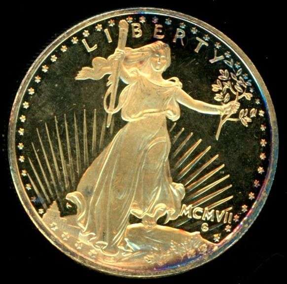 One Ounce Silver Replica of 1907 St. Guaden's Gold Piece