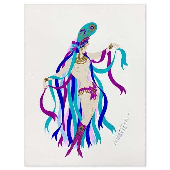 "Raspoutine, Troisieme Mannequin, December 2, 1959 for Folies Pigalle" by Erte (1892-1990)