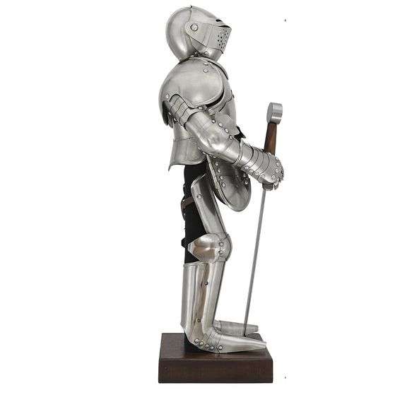 22 Gauge Steel Medieval Knight Armor Wood Base