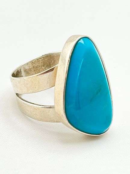 925 Sterling Silver DTR Jay King Freeform Turquoise Ring
