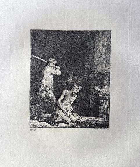 Extremely Rare and Collectible Antique Etching After Rembrandt, c. 1880