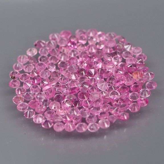 150 pieces! 2.11ct diamond cut pink Sapphire set!