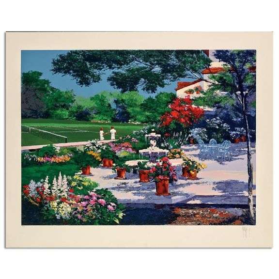 "Tennis Landscape" by Mark King (1931-2014)