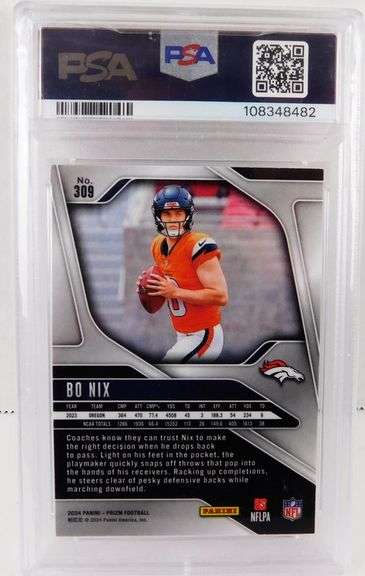 Bo Nix 2024 Football Card, Mint 9