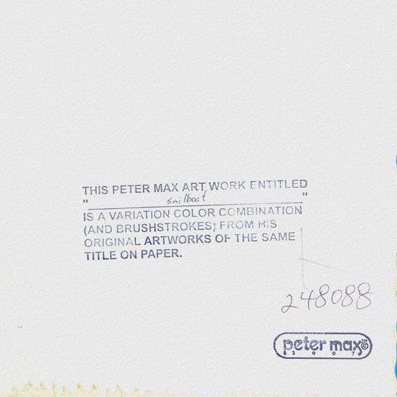 "Sailboat with Heart" by Peter Max