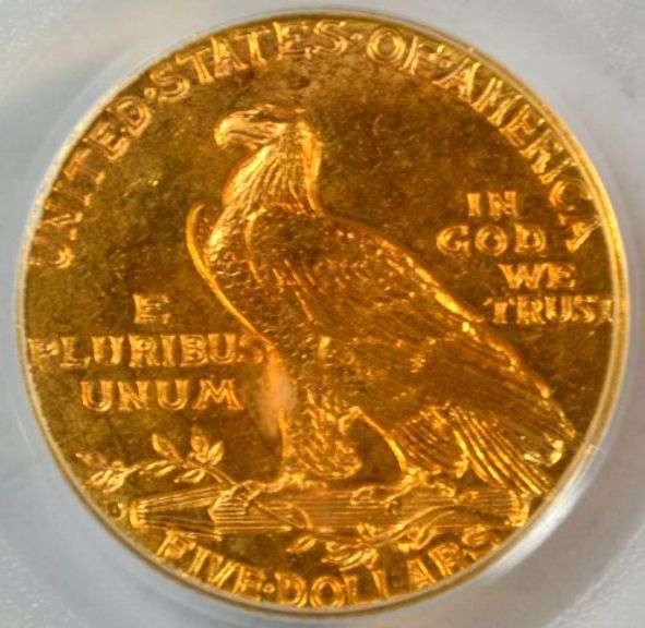 Premium Quality 1909-D $5 Indian Gold Piece. PCGS MS63