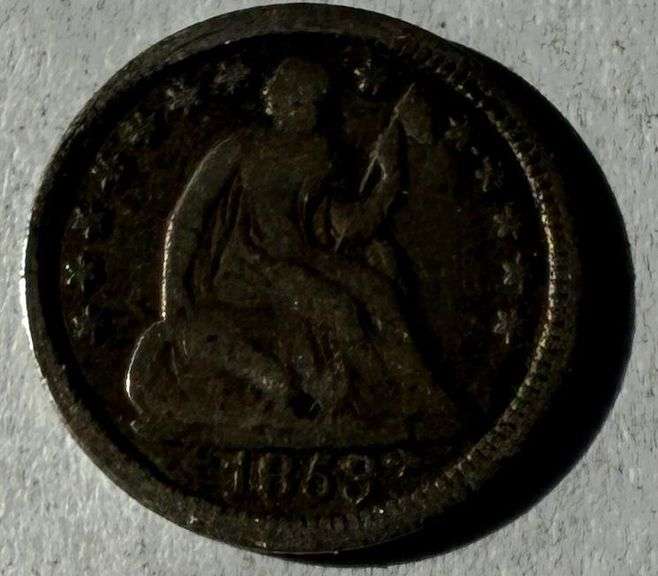 1853 Arrows Seated Half Dime