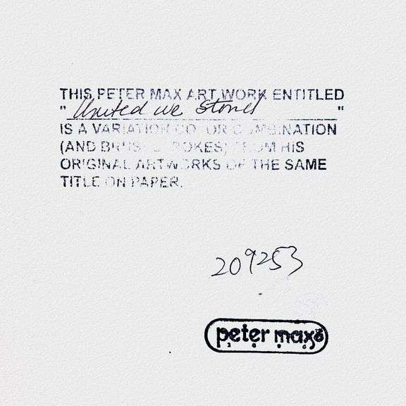 "United We Stand" by Peter Max