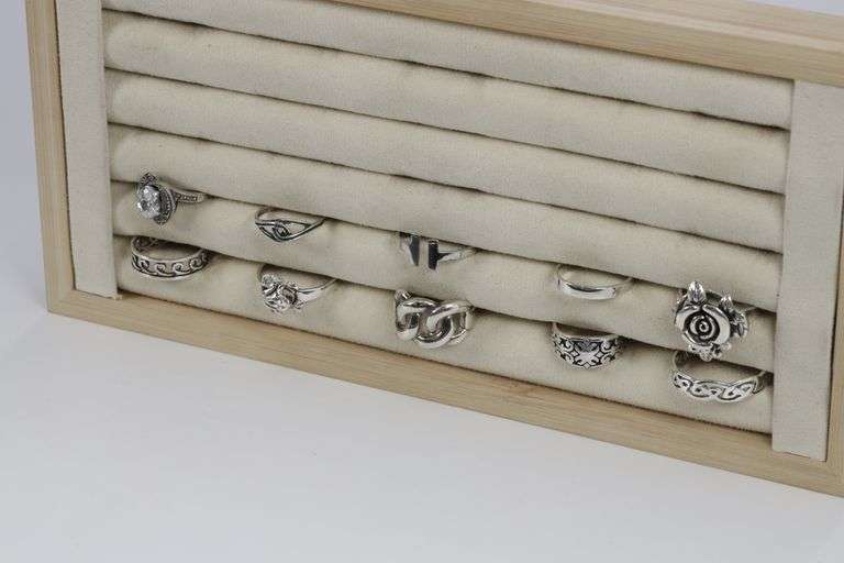 Sterling Silver Curated Ring Assortment Various Sizes & Styles (10 Ring Lot)