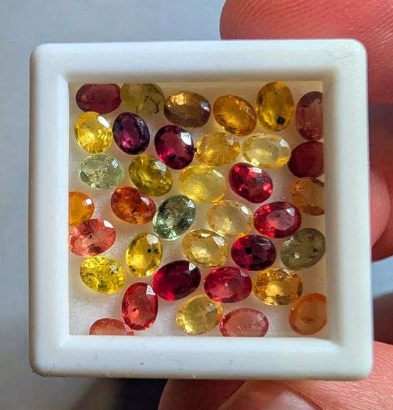 Heated only! 7.27ct fancy color Sapphire set