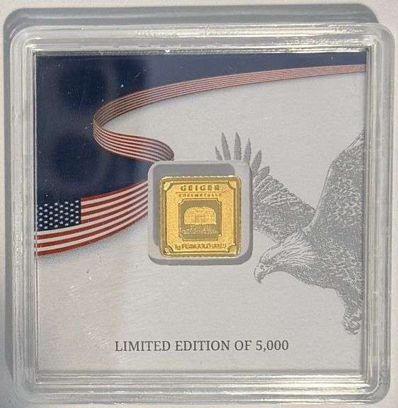Geiger 1 Gram Gold Encapsulated Bar