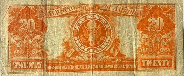 $20 Series 1906 Gold Certificate.