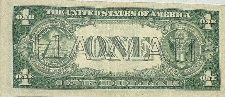 $1 1935a Hawaii Overprint Emergency Issue Silver Certificate.