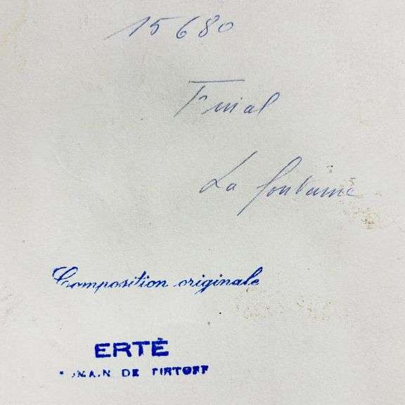 "Phi-Phi, Decor Fait pour les Bouffes-Parisiens, 17 Mars 1957" by Erte (1892-1990)