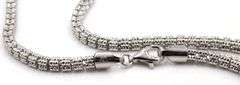 Set of Italian 925 sterling silver popcorn necklace and bracelet