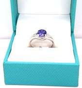 Darling1.47CTS Round Faceted Tanzanite Ring in Sterling Silver