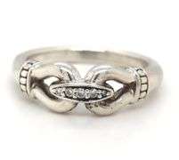 925 Sterling silver Lagos diamond Derby ring