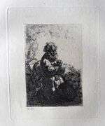 Extremely Rare and Collectible Antique Etching After Rembrandt, c. 1880