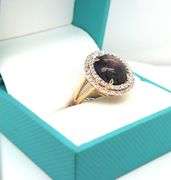 Dazzling Rare Natural Unheated 15.20CTW Cabochon-Cut Star Ruby & Round Brilliant Cut White Sapphire 