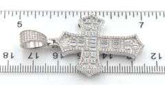 925 Sterling silver cubic zirconia cross pendant