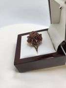 Extremely fine Antique Russian 18k gold ring hand made with  natural fine rubies