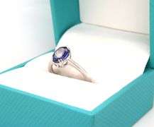Darling Oval Shaped Brilliant Cut Tanzanite Ring in Sterling Silver