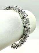 14 Kt. White Gold Plated CZ 58 Cwt. Tennis Bracelet