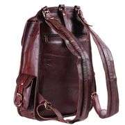 Full Grain Leather Laptop Backpack Travel Rucksack
