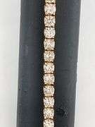 CERTIFIED 12.00 CARATS NATURAL DIAMONDS TENNIS BRACELET , 14K GOLD