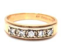14kt Yellow gold diamond band