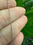 10k White Gold Rolo Chain 1.22mm 22" Necklace