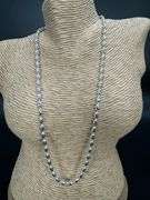 Sterling Silver Italian Oval Ball Bead Chain 4mm 925 Italy Rice Necklace 20"