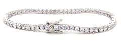 925 Sterling silver round brilliant cut cubic zirconia tennis bracelet